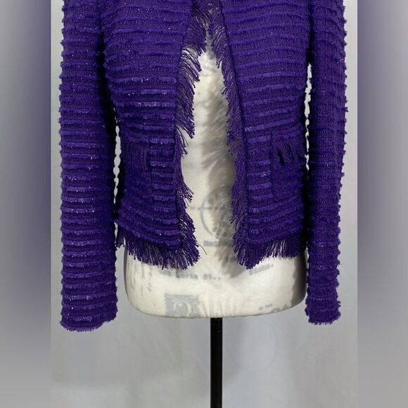 L'AGENCE Angelina Fringe Trim Blazer size 2 - Picture 5 of 14